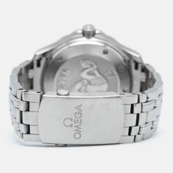 Pre Owned Omega Blue Stainless Steel Seamaster 212.30.41.20.03.001 Men's Wristwatch 41 mm