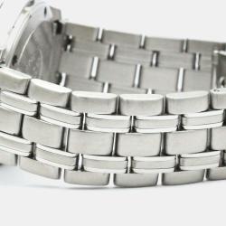 Pre Owned Omega Silver Stainless Steel Seamaster Quartz Men's Wristwatch 36 mm