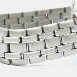 Pre Owned Omega Silver Stainless Steel Seamaster Quartz Men's Wristwatch 36 mm