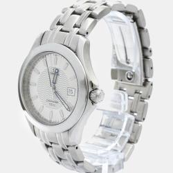 Pre Owned Omega Silver Stainless Steel Seamaster Quartz Men's Wristwatch 36 mm