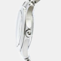 Pre Owned Omega Silver Stainless Steel Seamaster Quartz Men's Wristwatch 36 mm