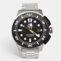 مملوكة مسبقًا Orient M-Force RA-AC0L01B00B Black Dial Stainless Steel Men's Wristwatch 45 mm