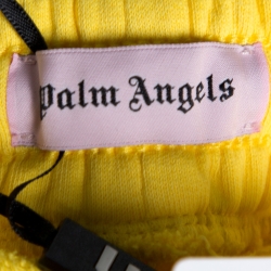 Palm Angels Yellow Side Logo Print Cotton Jogging Pants L