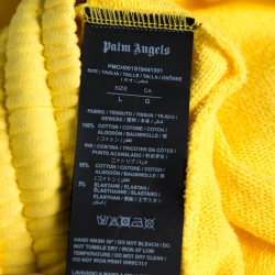 Palm Angels Yellow Side Logo Print Cotton Jogging Pants L
