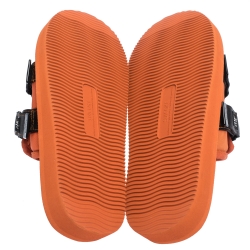 Palm Angels x Suicoke Orange/Black Canvas And Nylon Slide Sandals Size 42
