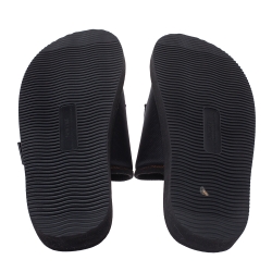 Palm Angels Black Fabric Suicoke Flat Sandals Size 42