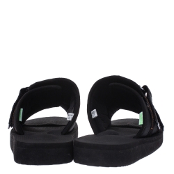 Palm Angels Black Fabric Suicoke Flat Sandals Size 42