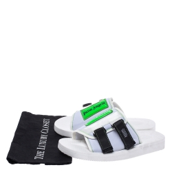 Palm Angels White Fabric Suicoke Flat Sandals Size 42