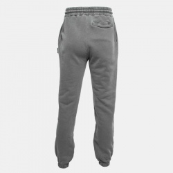 Palm Angels Grey Curved Logo Print Cotton Sweatpants S