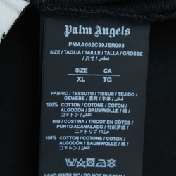 Palm Angels Black Logo Print Cotton Oversized T-Shirt XL