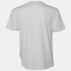 Palm Sprayed Logo Printed Cotton Knit Neck T-Shirt