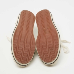 Palm Angels White Leather Lace Up Sneakers Size 42