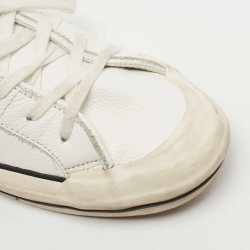Palm Angels White Leather Lace Up Sneakers Size 42