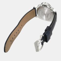 Panerai Blue Stainless Steel Luminor PAM01085 Manual Winding Men's Wristwatch 44 mm