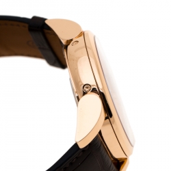 Parmigiani Fleurier Silver 18K Rose Gold Tonda Centum Men's Wristwatch 42 mm
