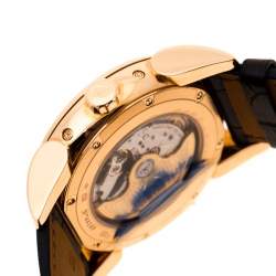 Parmigiani Fleurier Silver 18K Rose Gold Tonda Centum Men's Wristwatch 42 mm