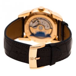 Parmigiani Fleurier Silver 18K Rose Gold Tonda Centum Men's Wristwatch 42 mm