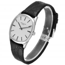 Pre Owned Patek Philippe Silver 18k White Gold Vintage 3544 Men's Wristwatch 32 MM