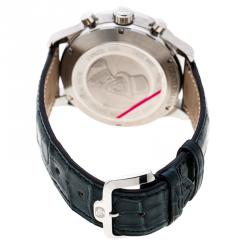 Paul Picot Blue Stainless Steel Gentleman 2031.S Mens Wrist Watch 42 mm