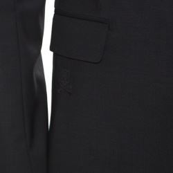 Pre Owned Philipp Plein Homme Black Stretch Wool Tailored Suit S