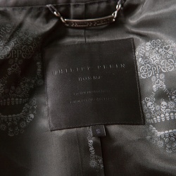 Pre Owned Philipp Plein Homme Black Stretch Wool Tailored Suit S