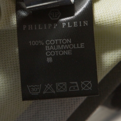 Pre Owned Philipp Plein Yellow Camouflage Print Cotton Volantine Polo T-Shirt 3XL