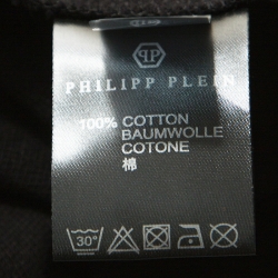 Pre Owned Philipp Plein Black and Yellow Cotton Skull Detail Sea Polo T-Shirt 3XL 