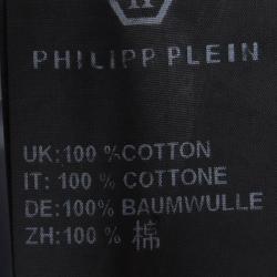 Pre Owned Philipp Plein West Hollywood Washed Blue Straight Fit Distressed Denim Jeans L