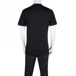 Pre Owned Philipp Plein Homme Black Logo Plaque Detail Noncommitted V Neck T-Shirt XL