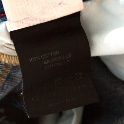 Pre Owned Philipp Plein Illegal Fight Club Indigo Faded Effect Denim Distressed Miami Cut Shorts S