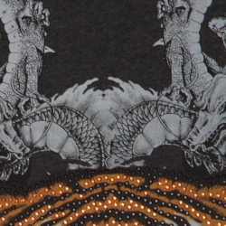 Pre Owned Phillip Plein Charcoal Grey Jersey Crystal Embellished Philipp Tiger T-Shirt S