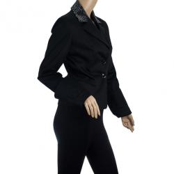 Pre Owned Philipp Plein Crystal Collar Jacket S