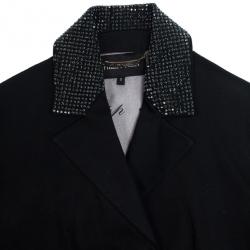 Pre Owned Philipp Plein Crystal Collar Jacket S