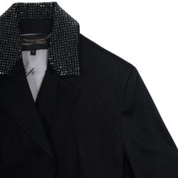 Pre Owned Philipp Plein Crystal Collar Jacket S