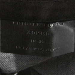 Pre Owned Philipp Plein Grey Cotton Crystal Detail Polo Shirt 3XL