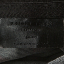 Pre Owned Philipp Plein Grey Cotton Embellished Detail Unstoppable Polo T-Shirt 3XL