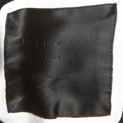 Pre Owned Philipp Plein Black Crystal Detail Face Swap Polo T-Shirt 3XL