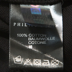 Pre Owned Philipp Plein Black Crystal Detail Face Swap Polo T-Shirt 3XL