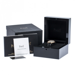 Piaget Silver 18K Rose Gold Altiplano Men's Wristwatch 43MM