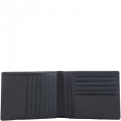 Piquadro Navy Blue Leather Bifold Wallet