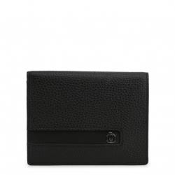 Piquadro Black Pebbled Leather Bifold Wallet