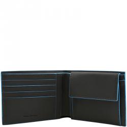 Piquadro Dark Grey Leather Bifold Wallet