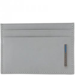 Piquadro Light Grey Leather Card Holder