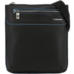Piquadro Black Leather Messenger Bag