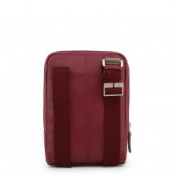 Piquadro Red Leather Messenger Bag