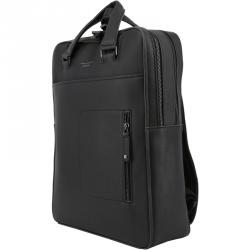 Piquadro Black Leather Backpack