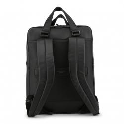 Piquadro Black Leather Backpack