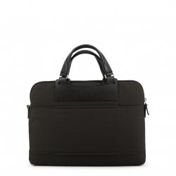 Piquadro Two Tone Fabric and Leather Briefcase
