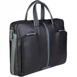 Piquadro Two Tone Leather Briefcase