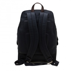 Piquadro Navy Blue Leather Backpack